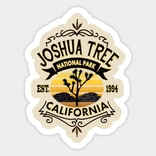 Joshua Tree National Park California Vintage Typography Sticker